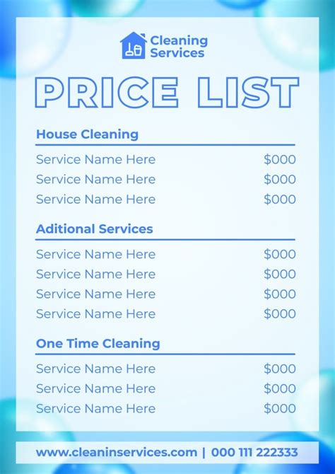 Services prices .